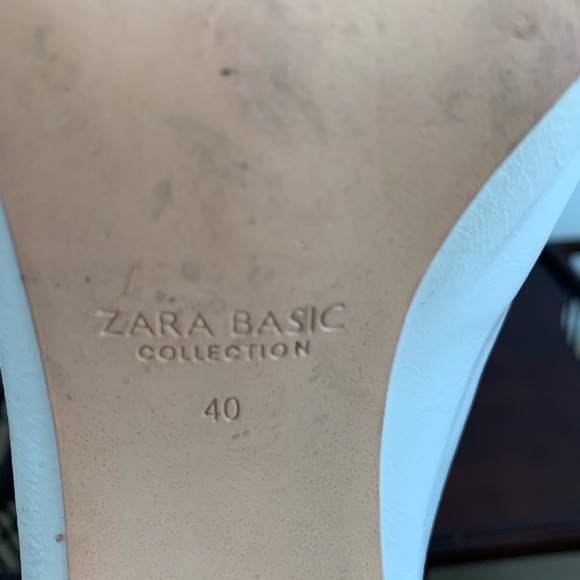Zara Basic - White Chunky Heel With Thick Strap - Picture 14 of 14